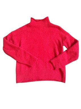 Sincerely Jules Mock Neck Soft Sweater-Red-XS-GUC